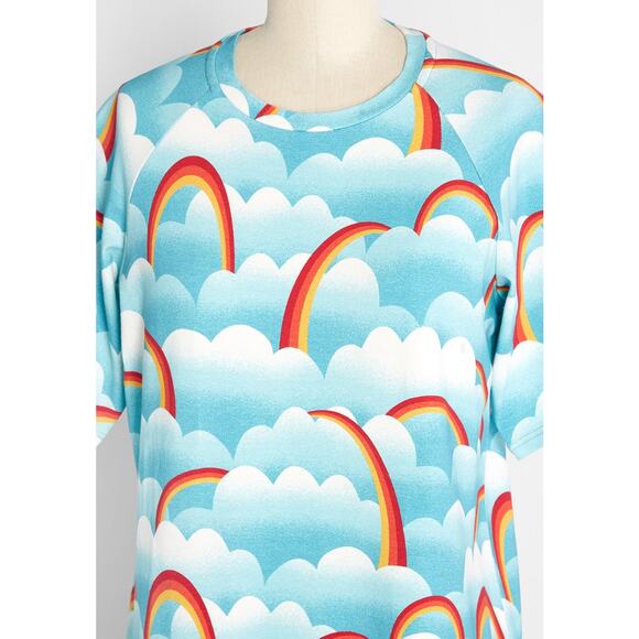 Modcloth On Cloud Mine! Rainbow T-Shirt Mini Dress - Picture 3 of 12
